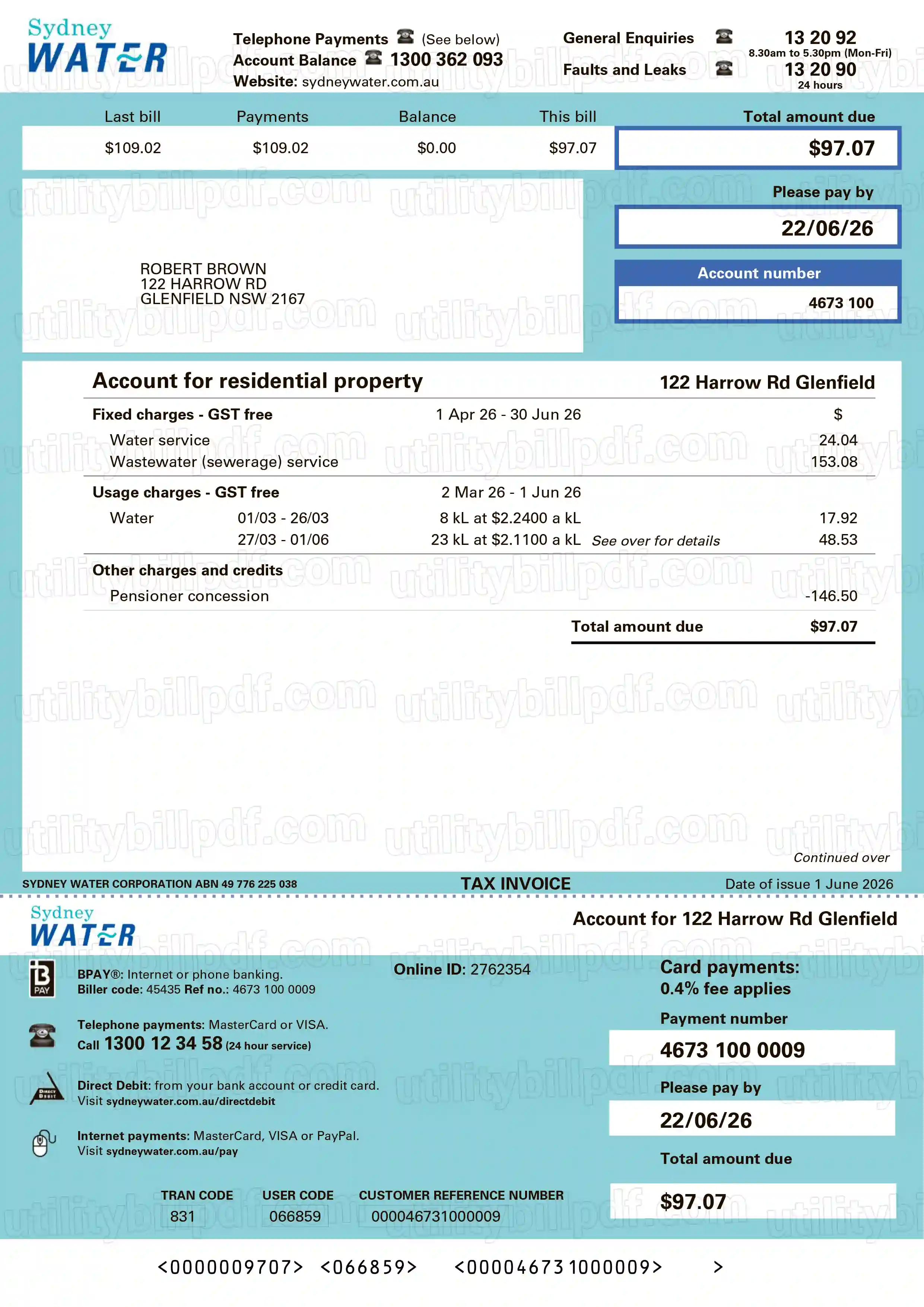 Sydney Water NSW